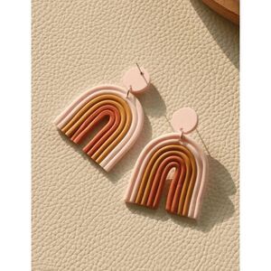 CLAY RAINBOW EARRINGS - PASTEL